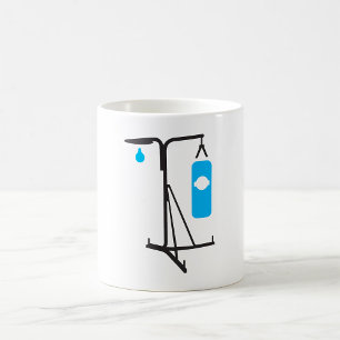 Caneca de Café de Boxe com Saco de Pancada