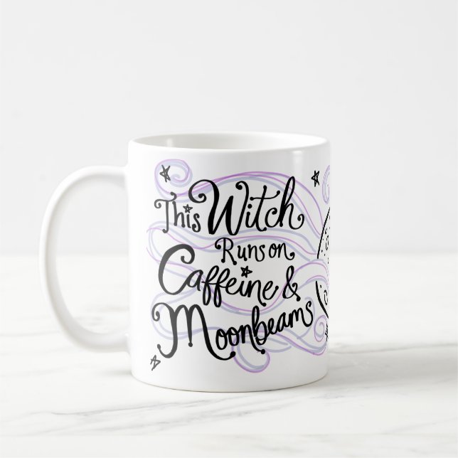 Caneca de Café de Bruxa | Cafeína e Raios de Lua (Esquerda)