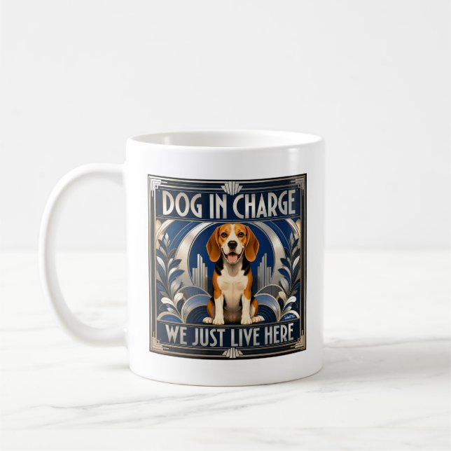 Caneca de Café de Cachorro Beagle Engraçado que Ma (Esquerda)