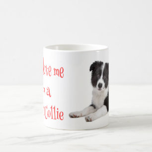 Caneca de Café de Cachorro Border Collie Filhote A