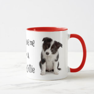 Caneca de Café de Cachorro Border Collie Filhote A