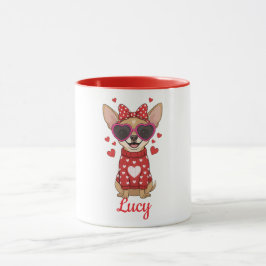 Caneca de café de cachorro Chihuahua Dia dos Namor