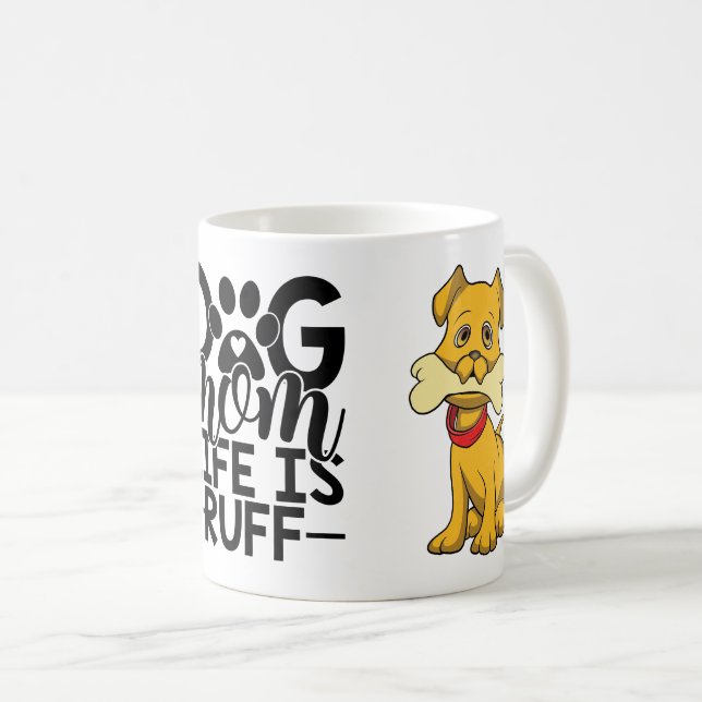Caneca de café de cachorro engraçado presente da m (Frente Esquerda)
