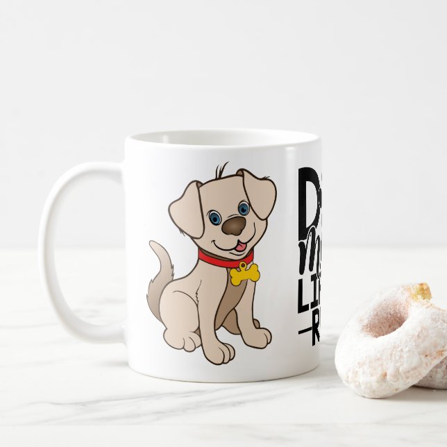Caneca de café de cachorro engraçado presente para (Com Donut)