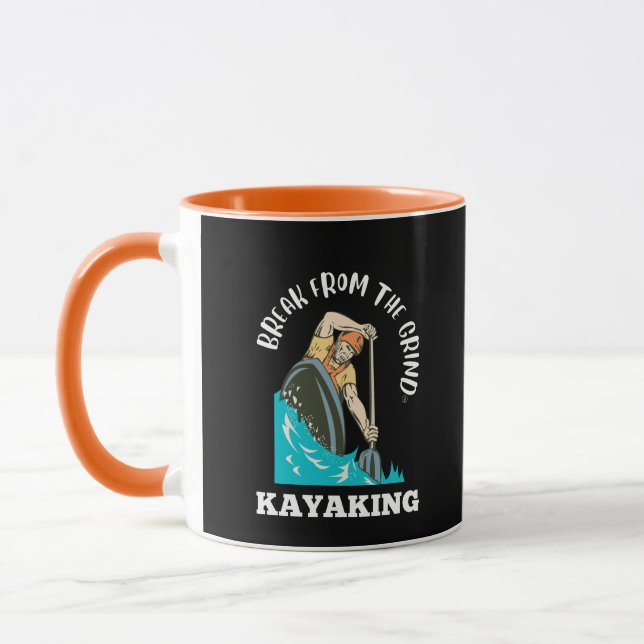 Caneca de Café de Caiaque (Branco) (Esquerda)