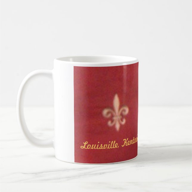 CANECA DE CAFÉ DE "CANECA DA FLOR DE LIS LOUISVILLE, KENTUCKY " (Esquerda)