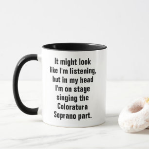 Caneca de Café de Cantora de Ópera Engraçada para