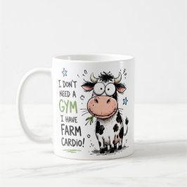 Caneca de Café de Cardio da Fazenda da Vaca Engraç