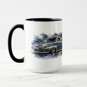 Caneca de Café de Carro Musculoso Americano em Aqu