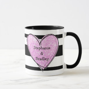 Caneca de Café de "Casal": Adicione seus Nomes