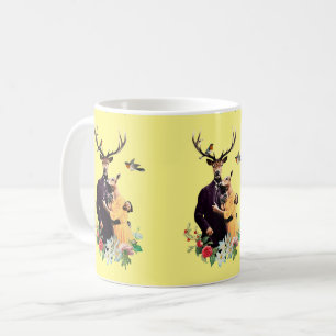 Caneca de Café de Casal de Veado Adorável