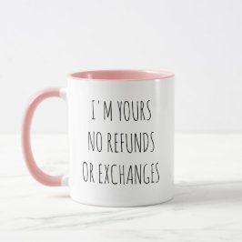 Caneca de Café de Casal Engraçada Eu Sou Seu Sem R