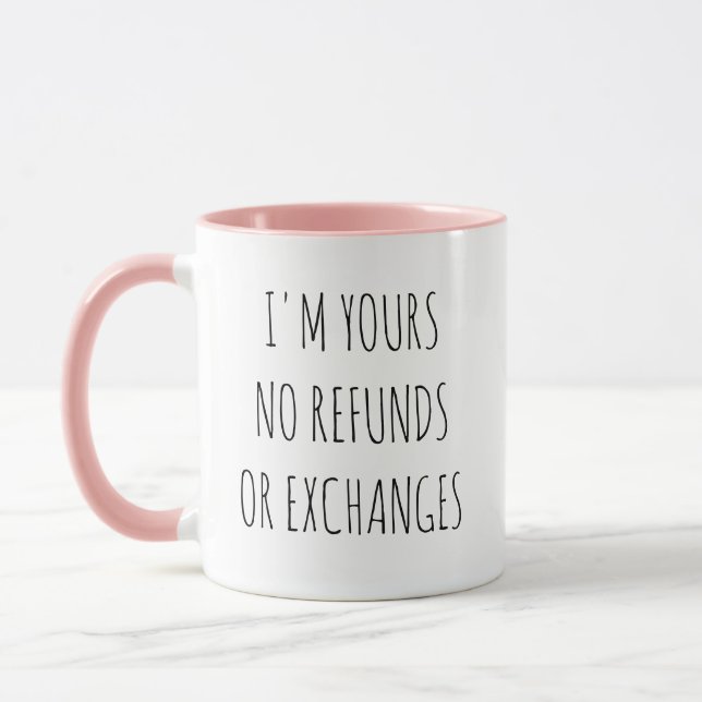 Caneca de Café de Casal Engraçada Eu Sou Seu Sem R (Esquerda)