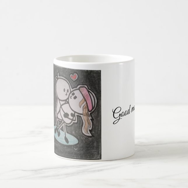 Caneca de Café de Casal Romântico Fofo (Centro)