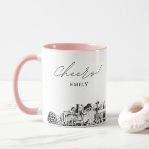 Caneca de Café de Casamento Personalizada de Seatt