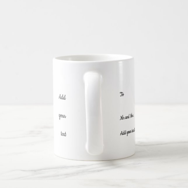 Caneca de café de casamento personalizável (Alça)