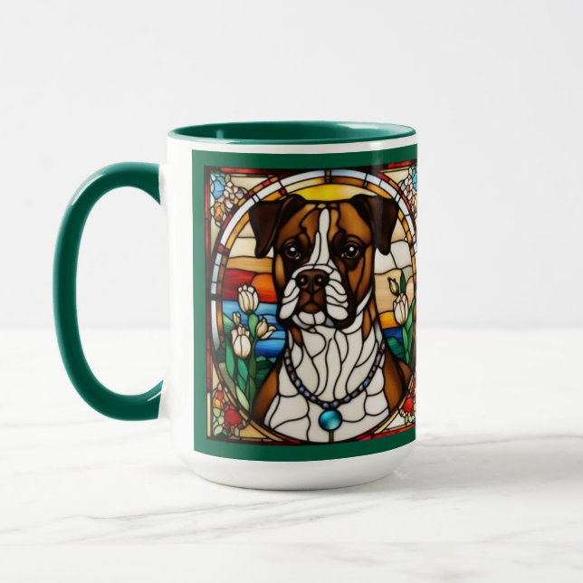 Caneca de Café de Cerâmica Boxer Fofa (Esquerda)