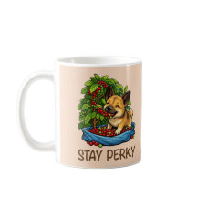 Caneca de Café de Cerâmica Cachorro Fofo Fique Ani