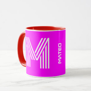 Caneca de Café de Cerâmica com Monograma Inicial R