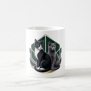 Caneca de café de cerâmica com pintura em aquarela