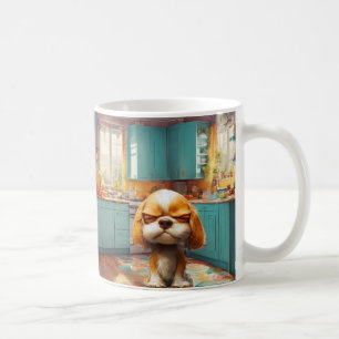 Caneca de Café de Cerâmica do Cachorro Mal-Humorad