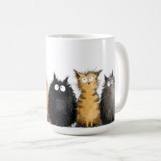 Caneca de Café de Cerâmica-Gatos de Desenho Animad