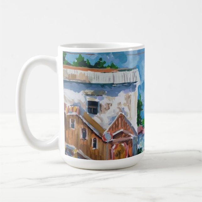Caneca de Café de Cerâmica Impressionista Paisagem (Esquerda)