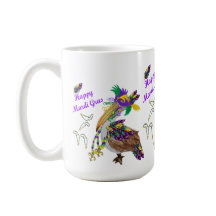 caneca de café de cerâmica Mardi Gras