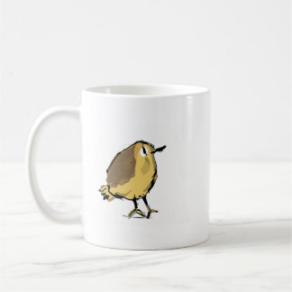 Caneca de Café de Cerâmica Pequeno Pássaro Pintado