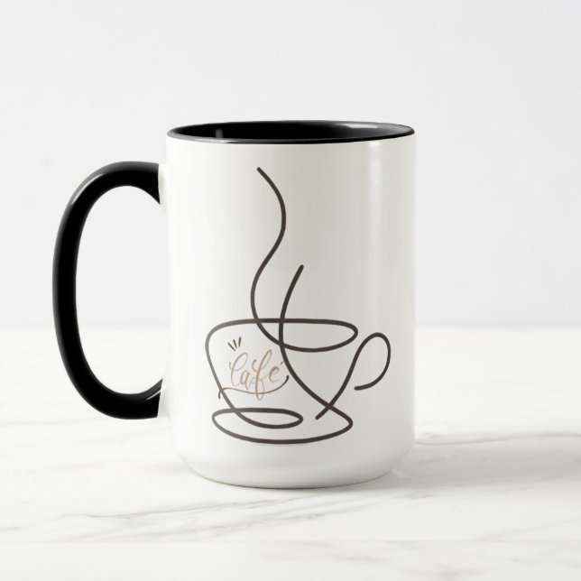 Caneca de Café de Cerâmica Premium (Esquerda)