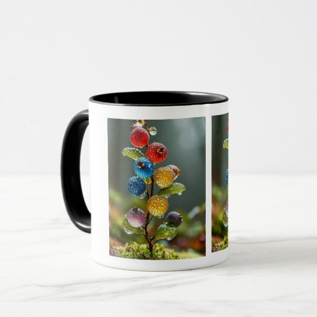 caneca de café de cereja de cerâmica (Frente Esquerda)