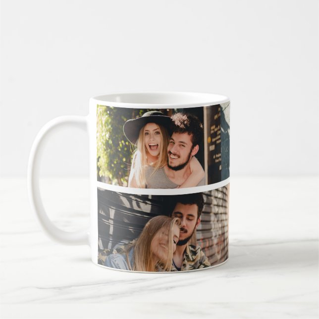 caneca de café de colagem de fotos personalizada 4 (Esquerda)