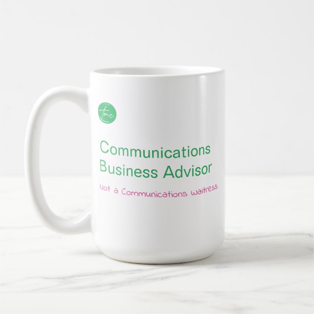 Caneca de Café de Consultor de Negócios de Comunic (Esquerda)