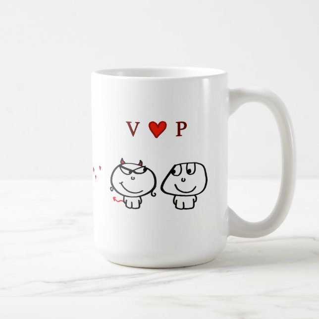 Caneca De Café De "coração P V " (Direita)