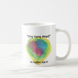 Caneca De Café De "coração Ying Yang", por Kaitlin,…