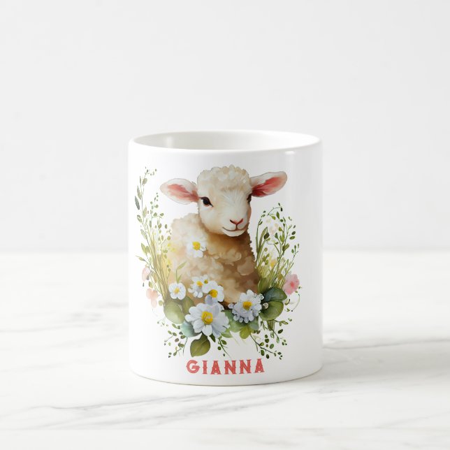 Caneca de Café de Cordeiro Personalizada (Centro)