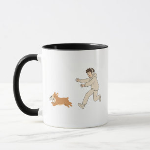 Caneca de Café de Corgi Fofo e Divertido para Joga
