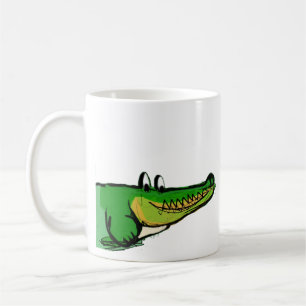 Caneca de Café de Crocodilo Fofo e Alegre   Crocod