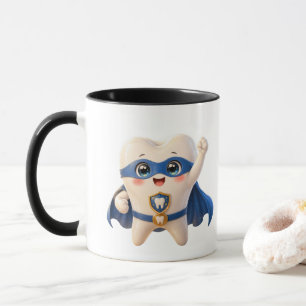 Caneca de Café de Dente de Super-Herói Fofa Presen