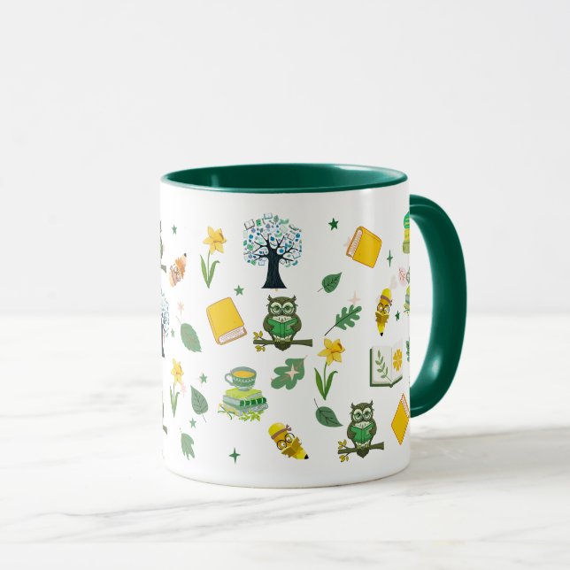 Caneca de Café de Design de Primavera para Amante  (Frente Esquerda)