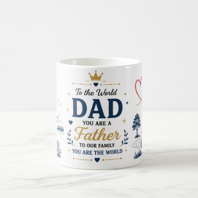 Caneca de Café de Dia dos Pais (Centro)