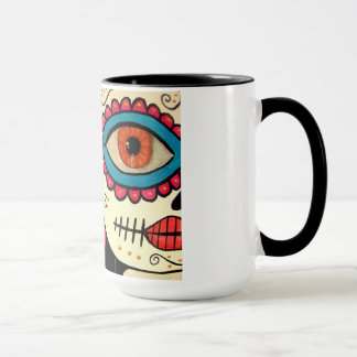 Caneca de café de "dia Rosa Mexicano" - do morto