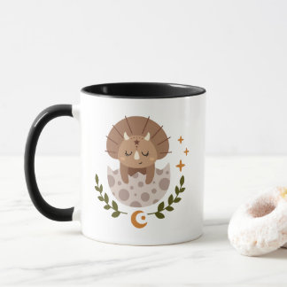 Caneca de Café de Dinossauro Boho Fofa para Crianç
