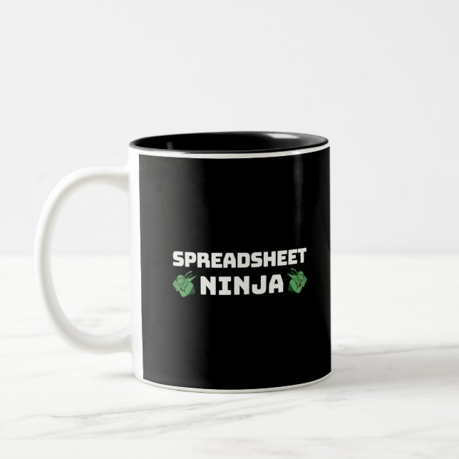 Caneca de café de dois tons, Spreadsheet ninja (Esquerda)