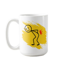 Caneca de Café de Dor nas Costas Humor Condição Pe