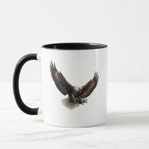 Caneca de Café de Duas Cores com Águia Americana M