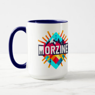 Caneca de Café de Duas Cores da Montanha Alpina de