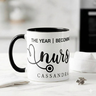 Caneca de café de Enfermeira Estetoscópio de forma