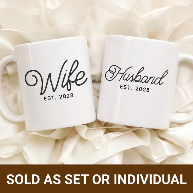Caneca de Café de Envolvimento Personalizada, Pres (Wifey and Hubby matching mugs, Newlyweds first home gifts, Bachelorette party bride groom gifts)