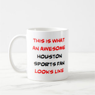caneca de café de fã esportiva de houston